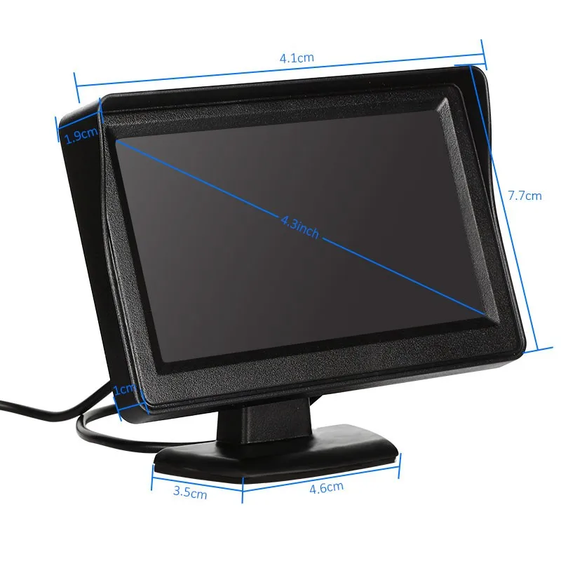 4,3 дюймовый автомобильный двухсторонний AV вход Реверсивный дисплей Низкое энергопотребление дисплей с высоким разрешением TFT ЖК-монитор с высоким разрешением аудио видео