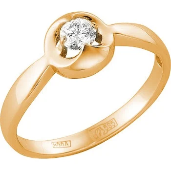 

Master brilliant ring with 1 red gold diamond