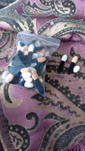 Esponja para uñas en polvo, 20 piezas de pinceles de doble cara, para sombras de ojos y maquillaje, 50 unidades