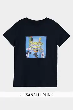 

Trendyol Looney Tunes Licensed Printed Basic Knitted T-Shirt TWOSS20TS0383