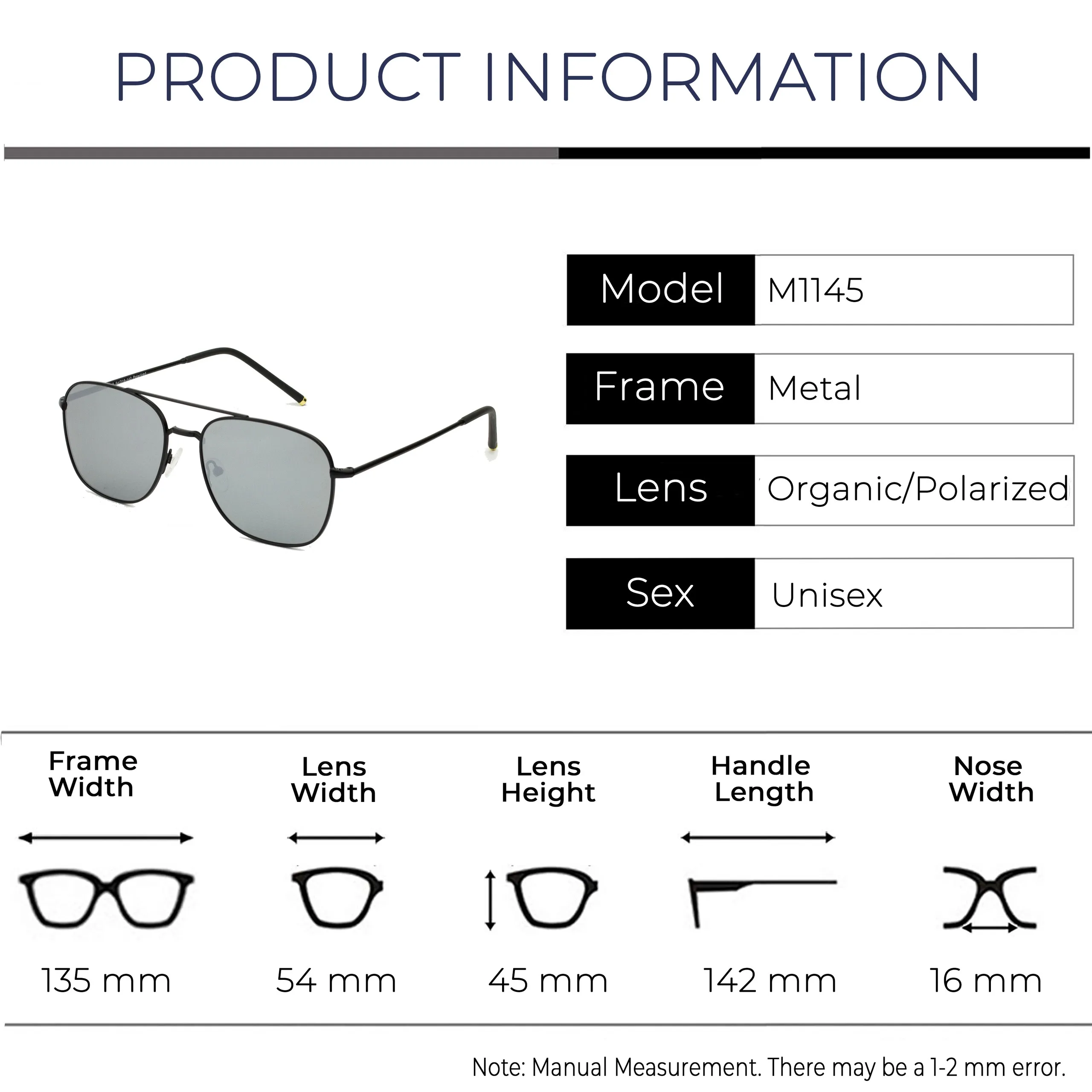 Zolo eyewear m1145 зеркальные поляризованные солнцезащитные очки