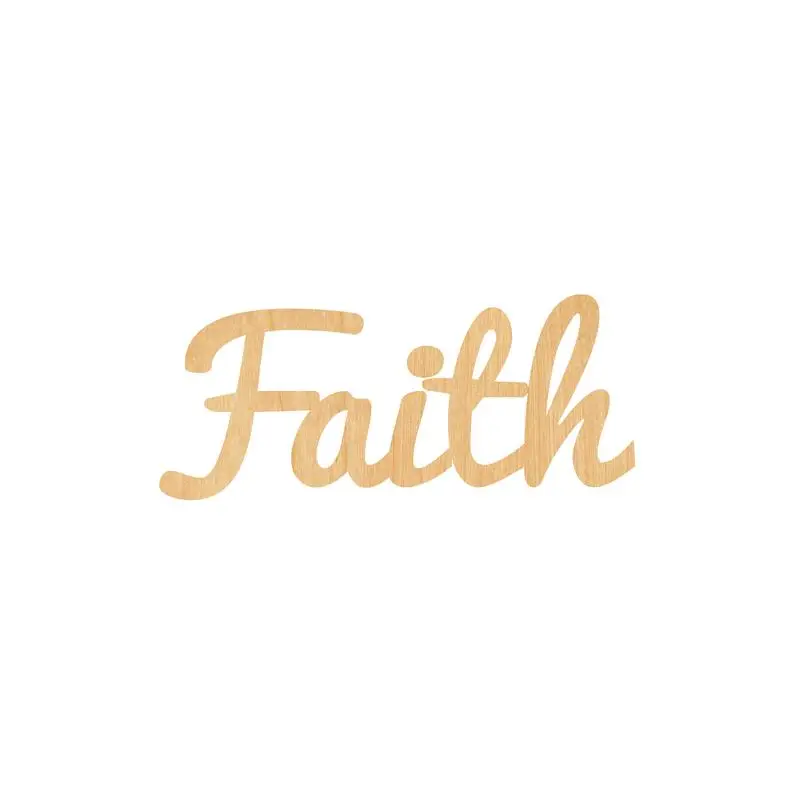Faith лазерная резка деревянная форма ремесло поставка-Незавершенный