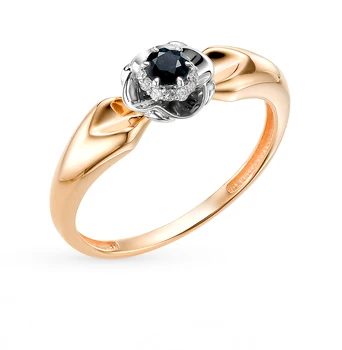 

Gold ring with sapphires and diamonds sunlight sample 585