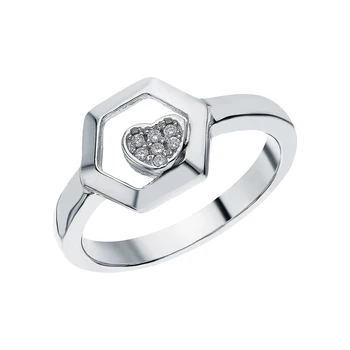 

Silver ring with cubic zirconia sunlight sample 925