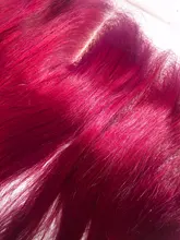 Hair-Bundles Lace-Closure Human-Hair 99J Burgundy Euphoria Straight Brazilian 13x4 