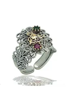 

Silver Ottoman Tuğralı Filigree Lady Ring