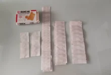 100 unids/pack impermeable adhesiva herida parche médico Anti-bacterias tirita vendas adhesivo de primeros auxilios Kit de suministros