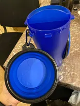 Dog 2 in 1 Bottle Pet Feeder Dog Water Bottle Collapsible Folding Bowl Travel Outdoor