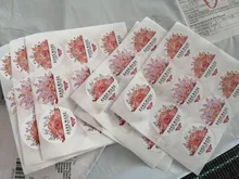 54 unids/lote (6 hojas) ronda flores mariposa mano flor hecha de regalo de bolsa de sellado de pegatina de embalaje DIY