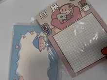 Notas Adhesivas cuadradas, 50 hojas, post-it Kawaii, autoadherente, Bloc de notas, papel adhesivo para oficina, escuela, suministros de papelería