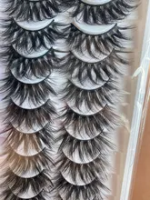 5/8/12 pares 3D pelo de visón pestañas falsas hecho a mano pestaña larga Natural Wispy pestañas tupidas reutilizable extensión de pestañas postizas