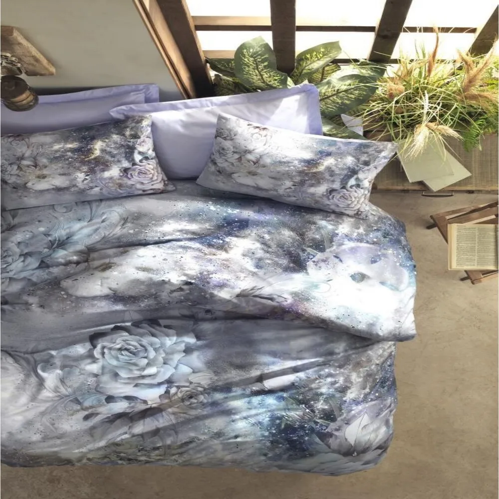 

Cotton Box Double Digital Satin Duvet Cover Set - Zaira 100% Cotton Satin Duvet cover: 200x220 Bed Sheet: 240x260