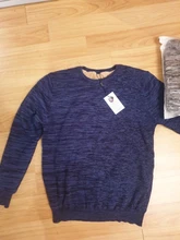 Suéter de lana y algodón para hombre, Jersey informal, Vintage, de colores combinados, cuello redondo de moda, Jacquard grueso y cálido