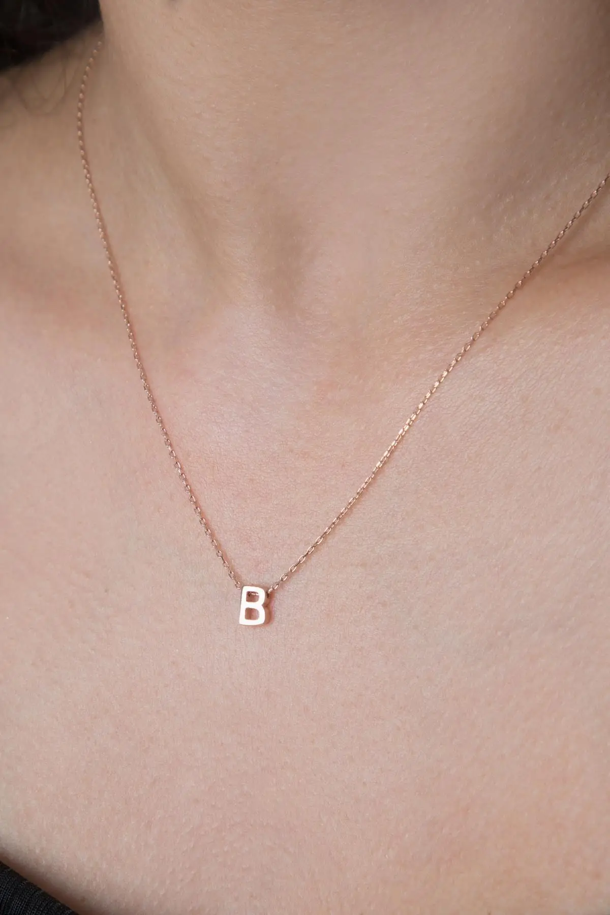 Three-Dimensional B Letter Rose Plated 925 Sterling Silver Necklace Women Choker Halloween necklace for women women's jewelry |