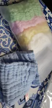 5 unids/lote muselina 6 capas de algodón suave bebé toallas Toalla de cara bebé pañuelo de alimentación cara toalla limpia burp paños