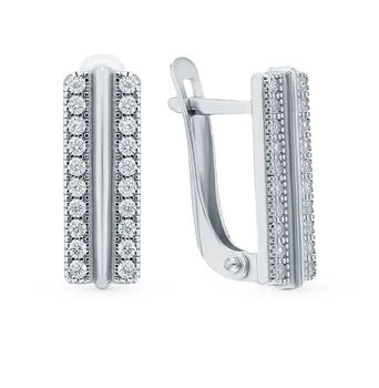 

Silver earrings with cubic zirconia sunlight sample 925