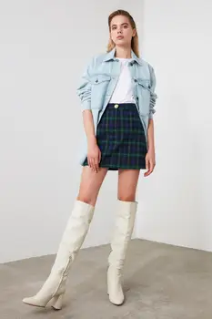 

Trendyol Plaid Pattern Skirt TWOAW21ET0182