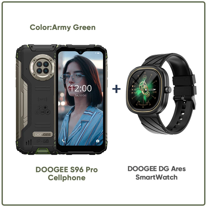 android cell phones for sale DOOGEE S96 Pro mobile phone Smartphone 48MP Round Quad Camera 20MP Infrared Night Vision Helio G90 Octa Core 8GB+128GB 6350mAh 3g android phones Android Phones