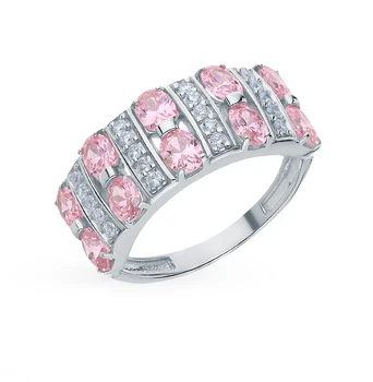 

Silver ring with cubic zirconia sunlight sample 925