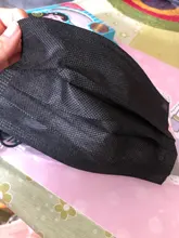 Mascarilla desechable no tejida de 3 capas para adultos, máscara transpirable de color negro y azul con banda elástica para las orejas, 10/50/100 Uds.