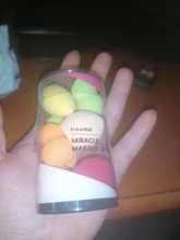 Maange10 Uds Mini Foam-Puff de polvo grande, belleza, licuadora, base correctora, crema suave, en húmedo y seco, doble uso