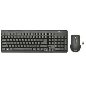 

Wireless Keyboard and Mouse trust ziva-full keyboard Spanish-optical sensor 1600 DPI-valid right and left-handed-