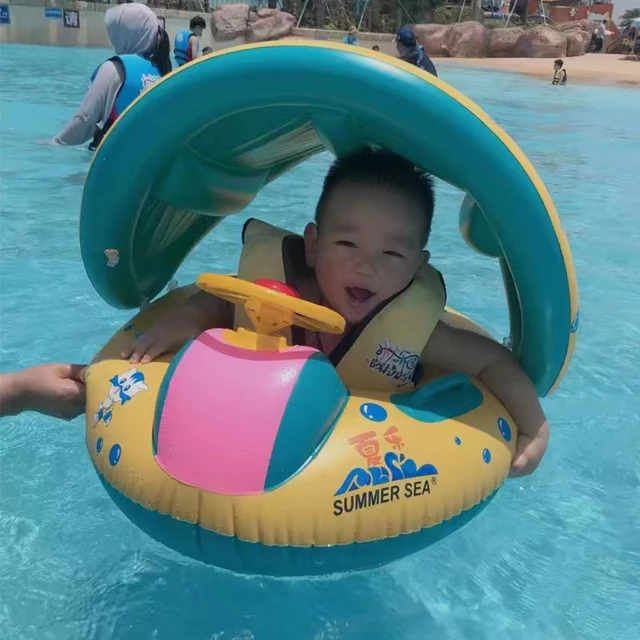 Baby Swimming Float Ring Inflatable Infant Floating Kids Swim Pool Accessories Circle Bathing Inflatable Double Raft Rings Toy 2