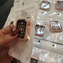 Funda protectora de silicona para Apple Watch, funda de 44mm y 40mm para iWatch de 42mm y 38mm, accesorios para Apple watch series SE 3 4 5 6