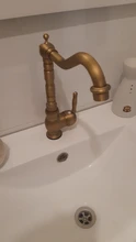 Bathroom Faucet Antique-Brass White Tap Porcelain-Handle Cold-Mixer Rotatable Single-Hole