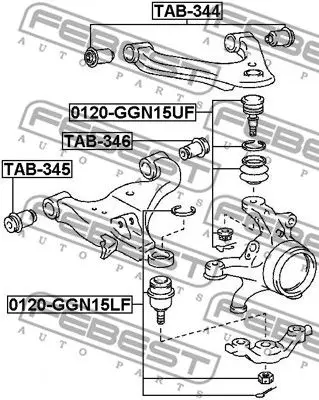 Опора шаровая TOYOTA HILUX/FORTUNER нижн. FEBEST 0120-ggn15lf | Автомобили и мотоциклы
