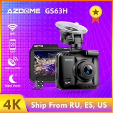 AZDOME видеорегистратор GS63H регистратор 4K Встроенный gps скорость координаты WiFi DVR двойной объектив Автомобильная камера ночного видения камера заднего вида 24-часовой парковочный монитор