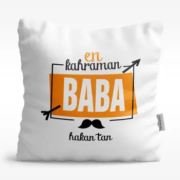 

Personalized The Hero Dad Design White Satin Pillow-1