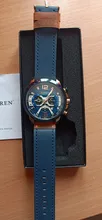 CURREN-Reloj analógico para hombre, cronógrafo deportivo, militar, de cuarzo, masculino
