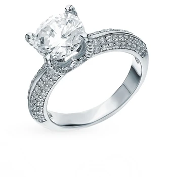 

Silver ring with cubic zirconia sunlight sample 925