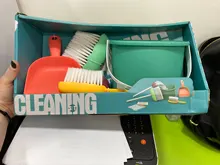 Juguete para jugar a las casitas para niños, simulación educativa, herramienta de limpieza para entrenamiento