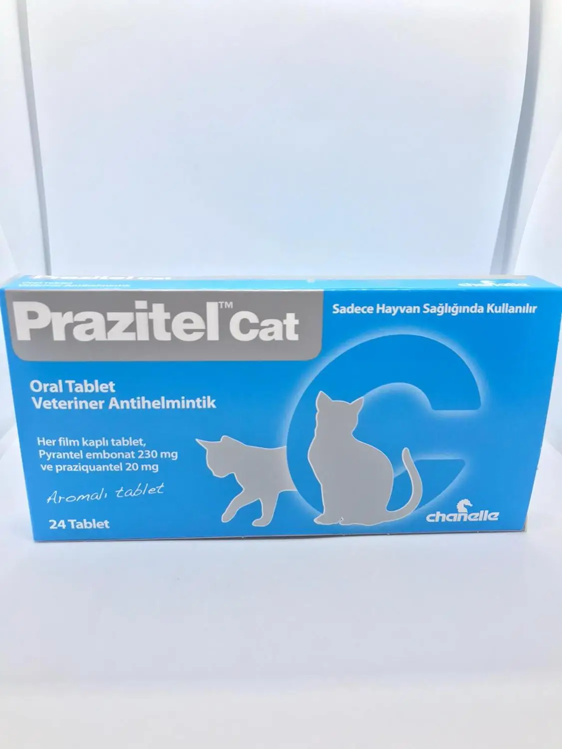 Chanelle®Prazitel-Pastillas antihelminosas para gatos, 24 pastillas, Pyrantel, Embonat, Praziquantel, gusanos de gancho, tapices, gusanos