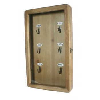 

Showcase key holder rustic wooden wall hanging. Measures: 50x30x7 cm.