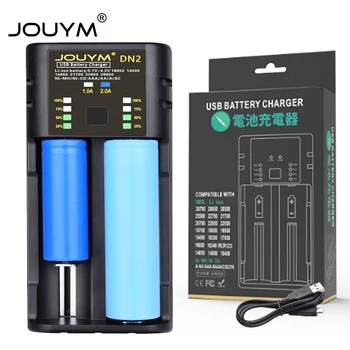 

JOUYM USB Lithium Battery Charger for 18650 26650 21700 AA AAA Nickel NiMH Smart Charger For Rechargeable Battery li-ion charger
