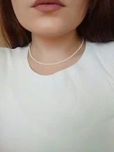 Collar sencillo de cuentas de semillas para mujer, cadena con cuentas cortas, joyería de 16 pulgadas, Gargantilla, regalo