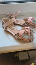 Zapatos de cuero con lazo de diamantes de imitación para niñas, zapatillas de baile de fiesta, zapatos planos de rendimiento para bebés y estudiantes, D785