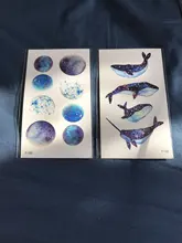 Temporary-Tattoo-Stickers Flash Planet Tatoo Tatto-Girl Moon Fake Waterproof Kids Children