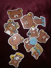 10/50/100 unids/set Kawaii Rilakkuma oso pegatinas con dibujos animados para guitarra DIY juguete bicicleta portátil monopatín equipaje Decoración