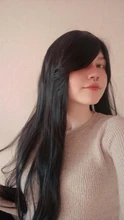 QQXCAIW-Peluca de Cosplay larga y Lisa, pelucas de pelo sintético, negro, Morado, rosa, azul, plata, gris, rubio, blanco, naranja y marrón