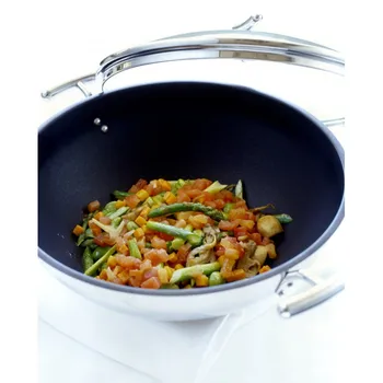 

Frying Pan Wok and Grill non-stick induction with handles cm28 Mod2