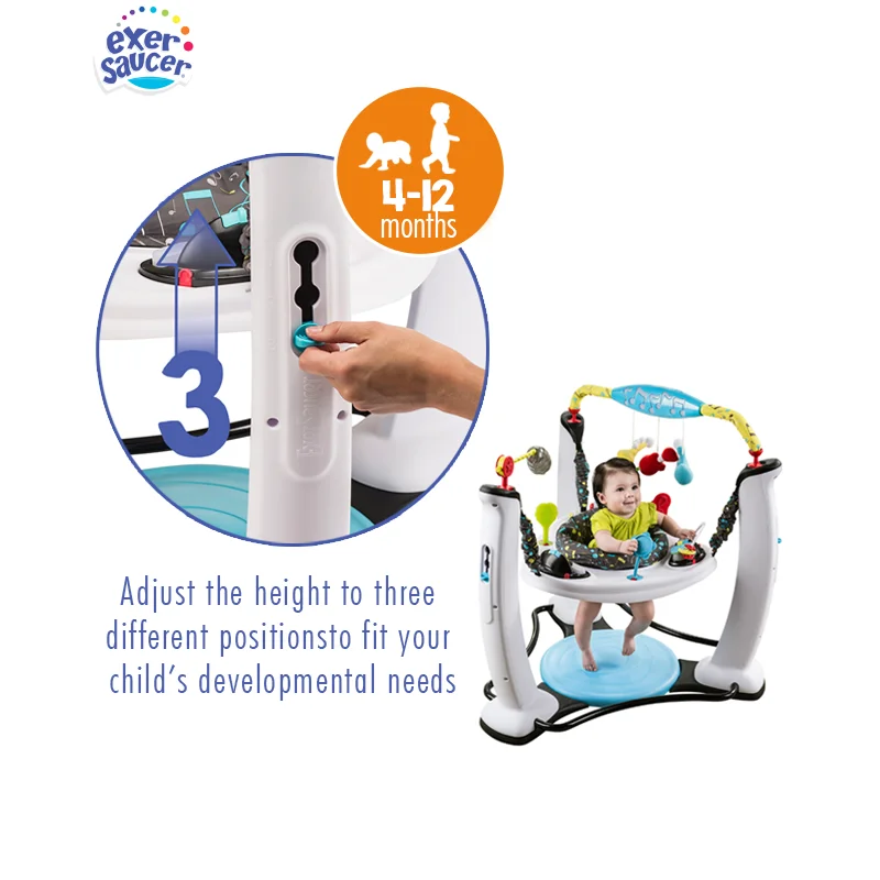  Exersaucer by evenflo Jam Session Jump & Learn Stationary Jumper Baby Toy