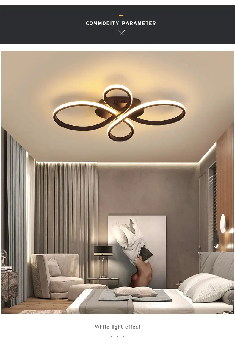 Living Room Minimalist Chandelier Ring Modern Led Ceiling Lamp For Bedroom Loft Hall Home Decor White Brown Hanging Light 2022 led chandelier