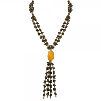 

Silver 925 Sterling Garnet & Agate Stone Necklace