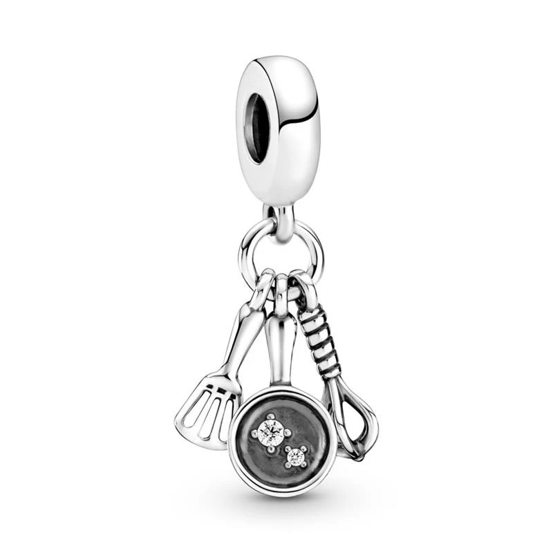 PANDORA CHARM COLGANTE "Espátula, Sartén y Batidora"(REF. 799531C01), REGALO AMANTES COCINA, ORIGINAL EN PLATA DE LEY, IDEAL PARA REGALO| -