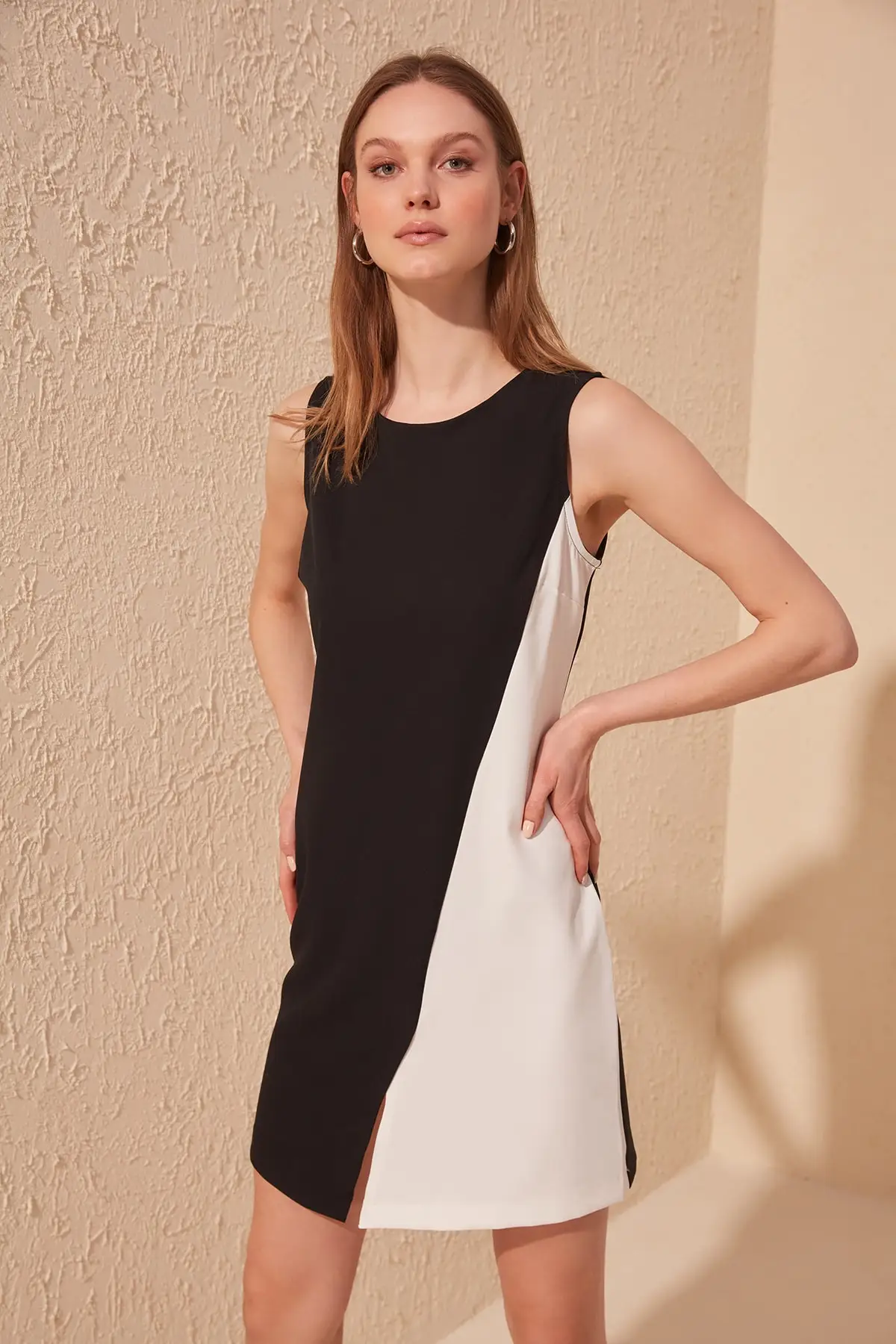 

Trendyol With Color Block Dress TWOSS20EL0469