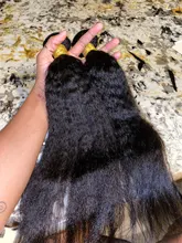 Rizado rizado mechones 100% mechones de cabello humano postizo mechones no Remy Yaki grueso de la armadura del pelo recto 3/4 Pc/lote manojos de pelo barato mechones